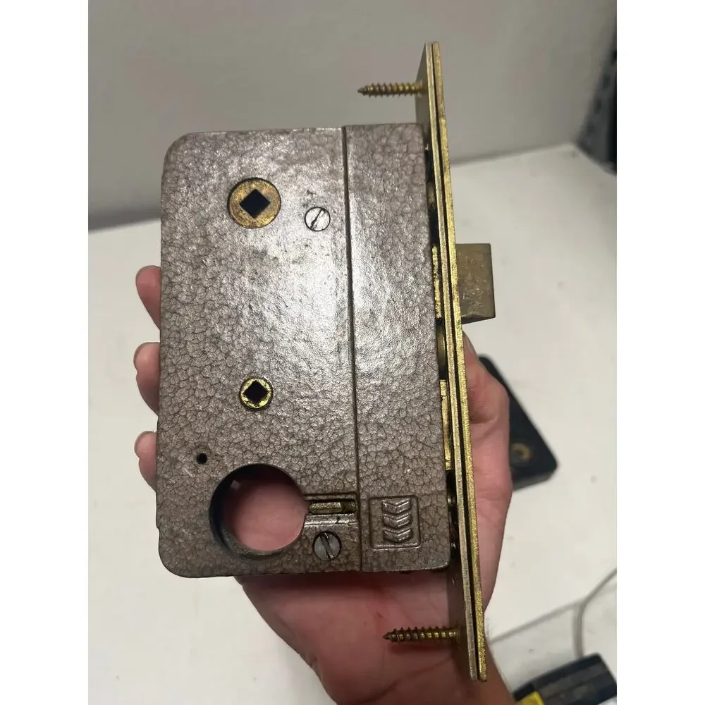 Antique Vintage Mortise Locks, Yale, Sargent, Barrows, no keys - Lot of  4